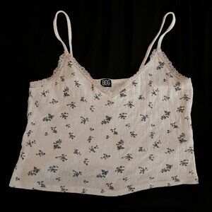BDG White and Blue Floral Camisole